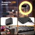 thumbnail image 3 of Goodea 8'' LED Ring Light, Adjustable Color Modes, Phone Holder, Desktop Tripod Stand, Beauty Fill Light for Live Streaming, TikTok, YouTube, Makeup, Photography, Zoom, Selfies, 3 of 11