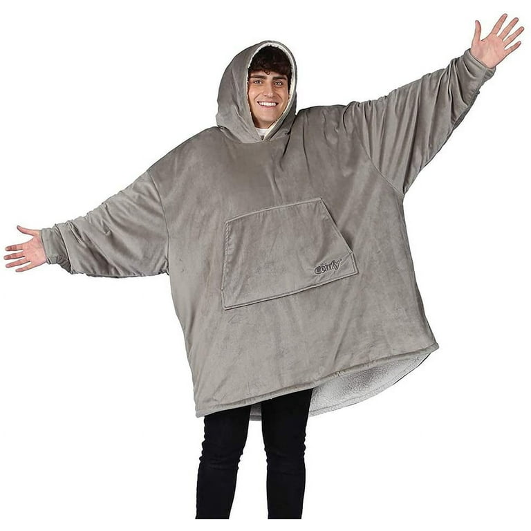 The Comfy Original Oversized Microfiber Wearable Blanket for Adults, Grey 