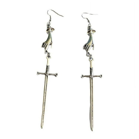 New Tarot Earrings Big Sword Hand Drop Earrings Jewelry Gothic Medieval Witch Mysterious Classic Fashion Gift for Women