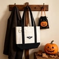 thumbnail image 5 of Halloween Canvas Tote Bag, Reusable Shopping Bag, Cute Spooky Shoulder Handbag for Women, Halloween Party, Travel, Grocery and Daily Use, 5 of 6