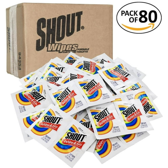 Shout Instant Stain Eliminating Towelette Wipes (80 count)