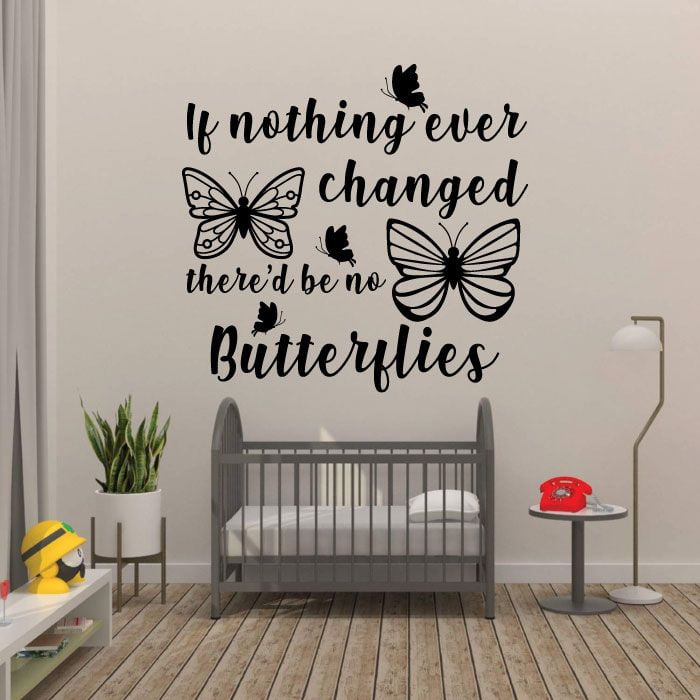 Wall Decor Home Decor Wall Hangings 20 White Butterfly Silhouettes