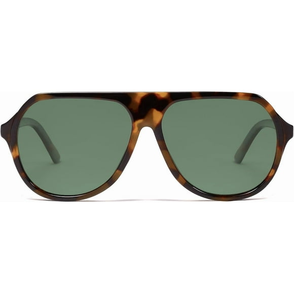 Retro Square Polarized Aviator Sunglasses for Women Men Vintage 70s Aviators VL9851