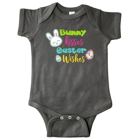 

Inktastic Bunny Kisses Easter Wishes Bunny Easter Egg Gift Baby Boy or Baby Girl Bodysuit