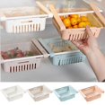 thumbnail image 3 of Caja de plástico transparente para almacenamiento de alimentos y frutas, organizador de nevera, cajón deslizante debajo del estante, soporte para estante, 3 of 4