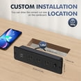 thumbnail image 4 of HITRENDS Surge Protector Flat Extension Cord, 6ft, Mountable Recessed Power Strip, Black, 4 of 7