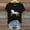 Black, variant on ALLLIST Tops for Women Holiday Short Sleeve V Neck T-Shirts Animal Print Trendy Gray Shirts Ladies Tops