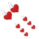 thumbnail image 2 of 2 pares de pendientes con forma de corazón festivos a la moda para regalo del Día de San Valentín, 2 of 4
