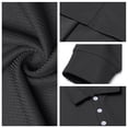 thumbnail image 5 of Hearthz Polo T Shirts for Men Soft Breathable Moisture Wicking Long Sleeve T Shirt Men Comfort Colors Collared Golf Polo Shirts for Men Black S, 5 of 5
