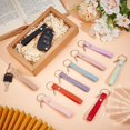 thumbnail image 3 of 1set 11 colors PU Leather Keychain with Zinc Alloy Key Rings Mixed color 16cm 2pcs/color, 3 of 4