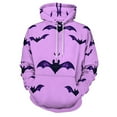 thumbnail image 3 of Hoodies Purple Bat Casual Pullover Hoodie Long Sleeve Sweatshirts Birthday Gift, 3 of 5