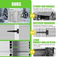 thumbnail image 3 of 6' x 4' Outdoor Plastic Resin Storage Shed, Synagr Large Tools Sheds, Garden Shed with Lockable Doors and Resin Floor for Backyard, Patio, Lawn, 3 of 9