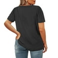 thumbnail image 3 of Zpanxa Womens Plus Size Tops Casual Short Sleeve V-Neck Summer Tops Loose Solid Color T-Shirt Pullover, 3 of 6