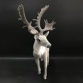 thumbnail image 3 of Figuras realistas de renos de Navidad Estatua Ciervo Adorno Modelo animal Manualidades Juguetes en miniatura para gabinete Estante Fiesta interior , gris grande Sunnimix Figuras de ciervos, 3 of 8