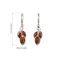 thumbnail image 3 of Sterling Silver and Baltic Honey Amber French Leverback Earrings "April", 3 of 8