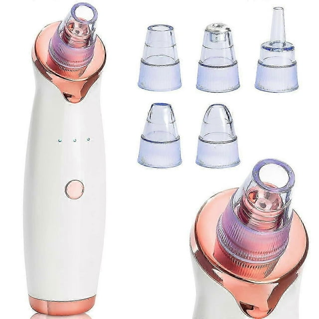 Vacuum Blackhead Remover, Professional Facial Pore Cleaner Extractor Suction Tool - USB Rechargeable with 3 Modes and 5 Replaceable Probes