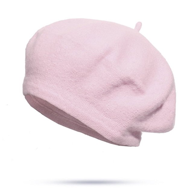 Boina de lana para mujer, gorro de pintor británico retro de lana, gorro cálido para adultos para otoño e invierno