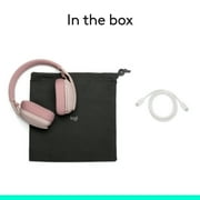 Logitech Zone Vibe 100 Wireless Over Ear Headphones with Noise Canceling Microphone, Works with Teams, Google Meet, Zoom, Mac/PC, Rose
