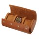thumbnail image 1 of Estuche de viaje para relojes de cuero de 3 compartimentos, organizador de joyas para regalo de Navidad, aniversario, cumpleaños, 1 of 7