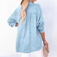 thumbnail image 6 of cfhntfmh Womens Chiffon Shirts Loose V Neck Buttons Solid Color Basic T-Shirts Fall Casual Loose Long Sleeve Lounge Tops, 6 of 6