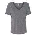 thumbnail image 1 of BELLA 8815 BellaCanvas Ladies` Flowy Basic V-Neck Tee 8815, 2XL, Grey Triblend, 1 of 2