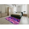 thumbnail image 5 of Ahgly Company Machine Washable Indoor Rectangle Transitional Dark Magenta Purple Area Rugs, 4' x 6', 5 of 7