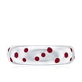 thumbnail image 5 of Rosec Jewels 1/2 CT Ruby Unisex Scatter Band Ring in Gypsy Setting, 925 Sterling Silver, US 4.00, 5 of 9