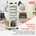 thumbnail image 5 of TASALON Space-Saving Salon Trolley Cart with Lockable Trays, 15.00 x 14.96 x 34.06 Inches, 5 of 6