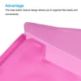 thumbnail image 5 of Unique Bargains File Folders Office Plastic Envelopes Document Organizer with Snap Button Pink, 5 of 6