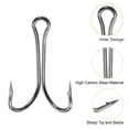 thumbnail image 4 of Unique Bargains 2# 1.06' Carbon Steel Double Fish Hooks Sharp Barbed Frog Hook, Black 20 Pack, 4 of 5