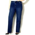 thumbnail image 4 of Jack David Extended Womens Plus Size Blue Denim Jeans Tall Long Tummy Technology, 4 of 6