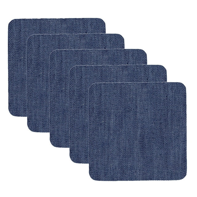 ZTTD Patchs en Denim Thermocollants pour l'Intérieur et l'Extérieur Colle la Plus Résistante Coton Kit de Réparation et de Décoration 5 Pcs Teintes de Taille 3 Pouces par 3 Pouces (7,5 cm x 7,5 cm)