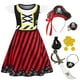 thumbnail image 1 of Disfraz de pirata Eledobby para niñas con accesorios 5T-6X, 1 of 5