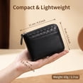 thumbnail image 2 of Men's Zipper Bifold Wallet, Woven Synthetic Leather with ID Window and Coin Pocket, 2 of 6