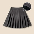 thumbnail image 2 of Cethrio Girls Pleated Skirts, Elastic Waist Wool-blend Casual School Uniform Mini Skirts Gray Size 9-10 T, 2 of 3