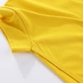 thumbnail image 6 of YOUYEDIAN Summer Tops for Kids Comfortable Cotton Solid Color Short Sleeve Boys Girls T-Shirt Casual Round Neck Basic Tops (Yellow, 2-3 Years), 6 of 9