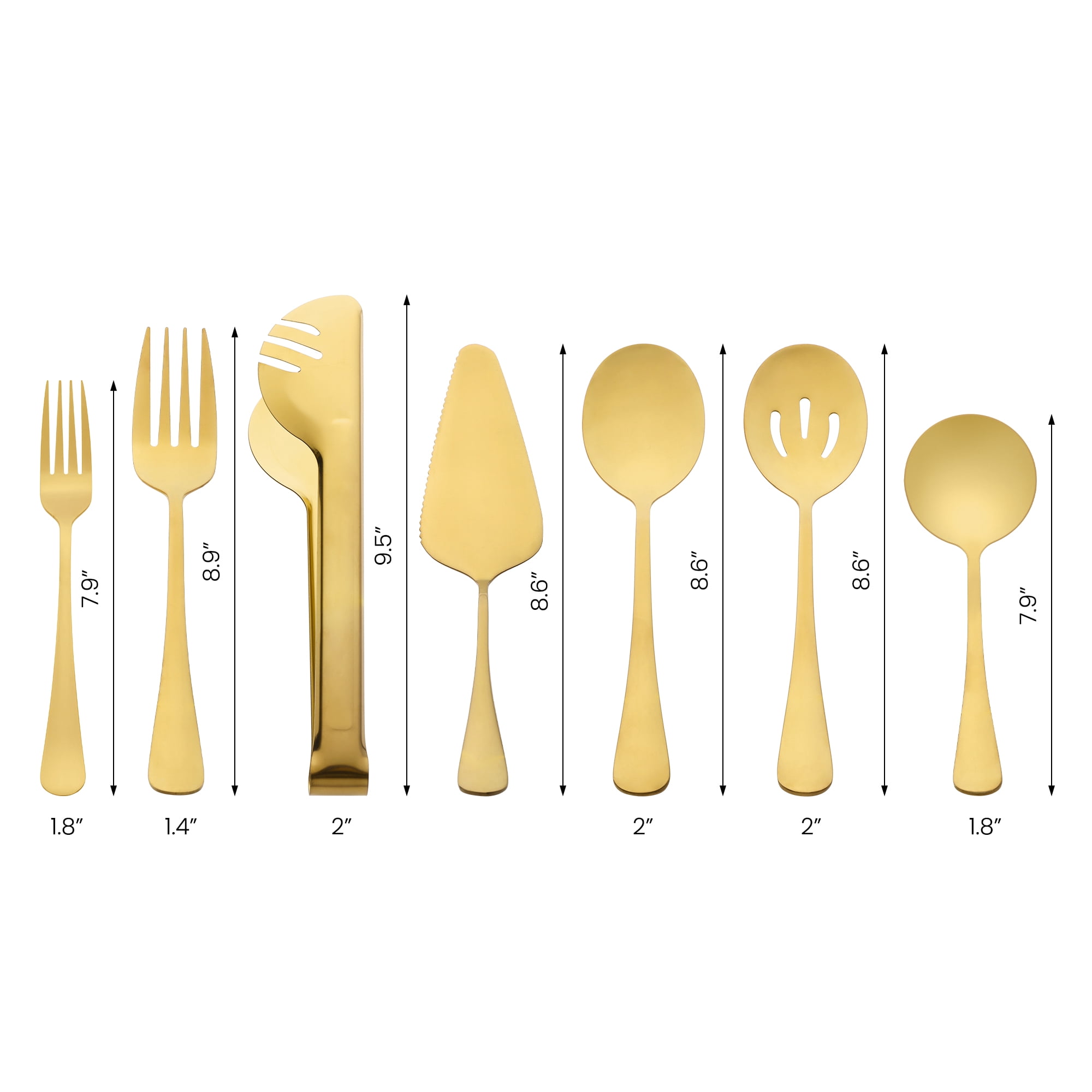Unique Bargains 10 Piece Silverware Set Stainless Steel Flatware Gold 10 Pcs
