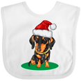 thumbnail image 3 of Inktastic Christmas Dachshund Dog Santa Boys or Girls Baby Bib, 3 of 4