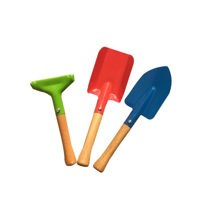 Three Piece Set Colorful Spray Paint Shovel + Rake + Spade Garden Tools Gardening Toys