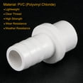 thumbnail image 3 of Unique Bargains 16mm Barb x 20mm Spigot Straight PVC Pipe Fitting Adapter White 3 Count, 3 of 5