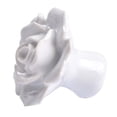 thumbnail image 5 of 3 Pieces White Flower Door Handles Rose Ceramic, 5 of 8