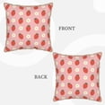 thumbnail image 3 of Haiem Strawberry Print Velvet Soft Solid Decorative Square Throw Pillow Covers Set with Elegant Piping Christmas Cushion Case for Sofa Bedroom Car-18"x18", 3 of 8