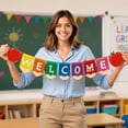 thumbnail image 7 of 16.4 Ft Welcome Banner,Colorful Pre-strung Cardstock Hanging Decor for Teacher Office Home Semester Begin Party, 7 of 7