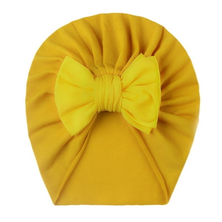 

Zlekejiko Elastics Turban Bowknot Baby Boys Hat Turban Cap Girls Bun Baby Care