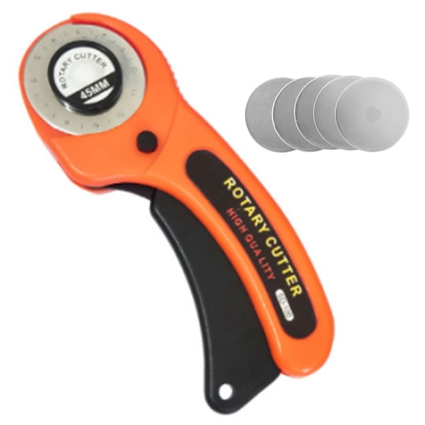Cortador Giratorio, Cerradura De Seguridad Ergonómica, Herramienta De Corte De Costura Giratoria De Uso Amplio De 45 Mm Para Cuero