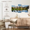 thumbnail image 5 of Elephant Stock Grand Teton Reflection Wall Art - Horizontal Multi Panel Canvas - Living Room Wall Decor - Nature Multi Panel - Green And Blue Decor - 66" x 33", 5 of 8