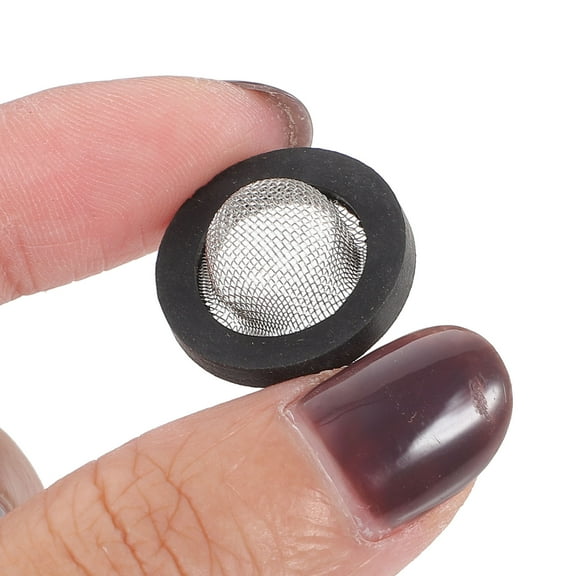 LEORX 30Pcs Hose Washer with Stainless Steel Screen for Garden Hose Connector Black Gasket Flow Restrictor