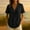 Black, variant on Casual Linen Blouses for Womens Lapel Button Short Sleeve Pullover Tops Solid Color Loose Fit V-neck Shirts Breathable Confy Shirt Summer Outdoor T-shirts