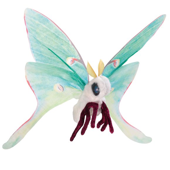 Finger Puppet Folkmanis Mini Luna Moth para niños y adultos