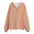 thumbnail image 3 of Women's Hooded Zippered Drawstring Waist Long Sleeved Comfortable Outdoor Sports Sweatshirt for Everyday Use, 3 of 4
